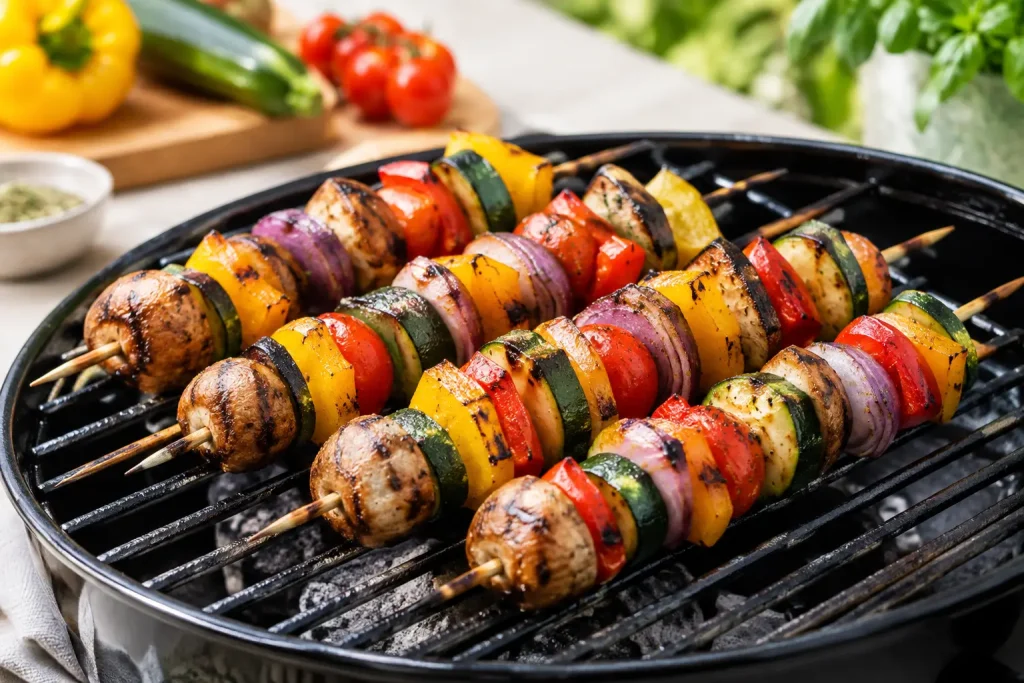 Grill Vegetable Kebabs That Cook Evenly